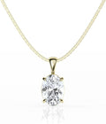 Belacqua Lab Grown Diamond Pendant Necklace in 14K White or Yellow Gold Round, Oval, Princess and Emerald Cuts, 1/2 to 3 Carat, IGI Certified, E-F Color, VS Clarity, Jewelry for Women