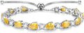 FANCIME Adjustable Silver Birthstone Tennis bolo Bracelet for Women Shine of Tears 12 birth month Fine Jewelry Personalized Birthday Gifts
